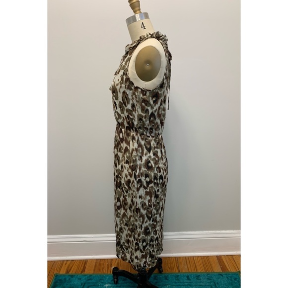 J. Crew Collection Silk Ruffle Leopard Dress - Picture 2 of 15